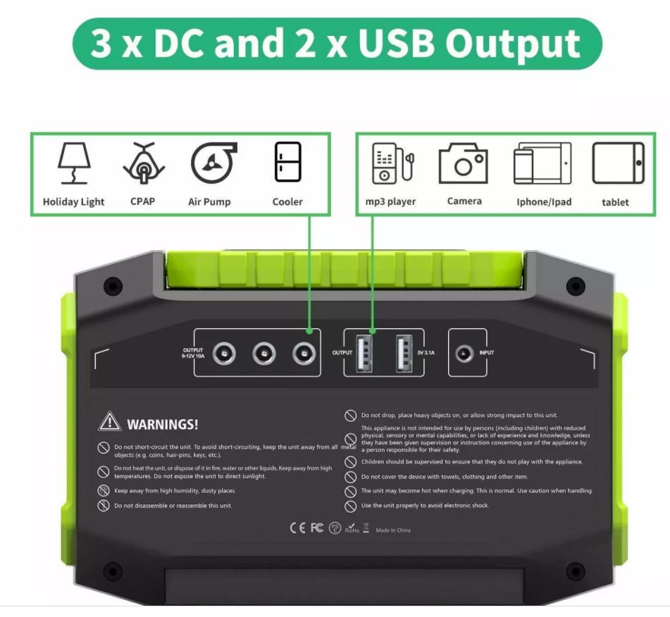 Portable Solar Generator, 167Wh 42000mAh Solar Generator Lithium Battery