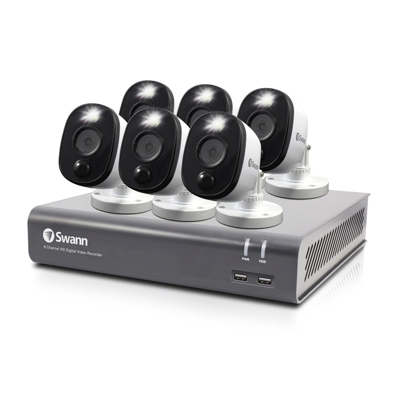 Swann CCTV security cameras 6 Camera 8 Channel Spotlight Security System