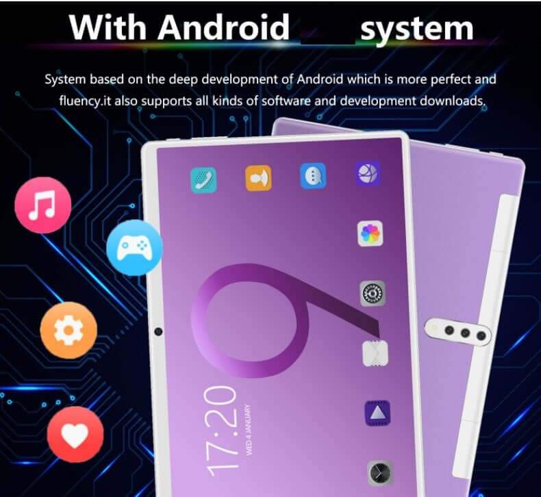 Android Tablet 10" 32GB Purple
