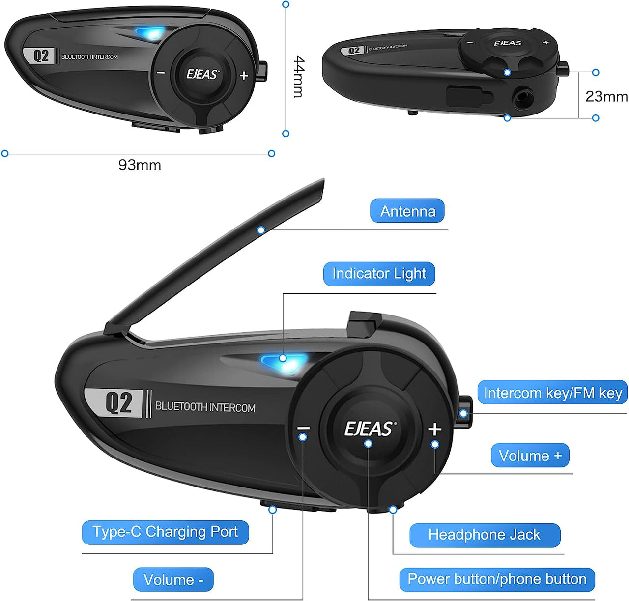 Motorcycle Helmet Intercom Headset