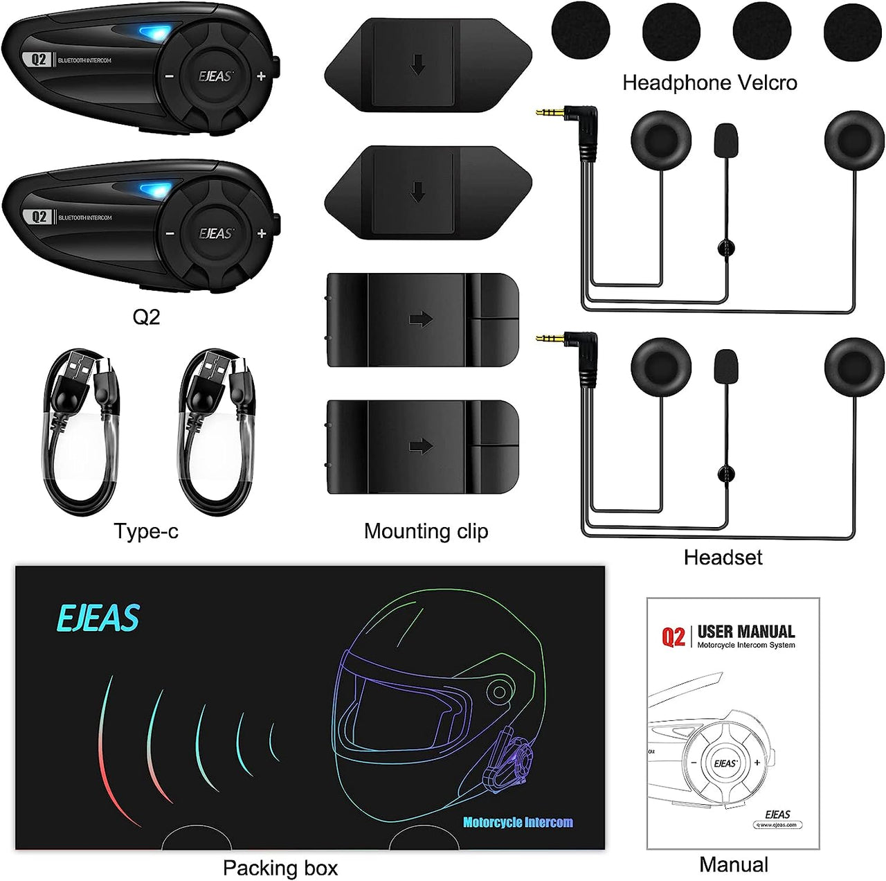 Motorcycle Helmet Intercom Headset
