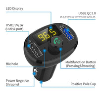 Thumbnail for Car Bluetooth Receiver Wireless Radio Adapter Hands-Free Car Kit