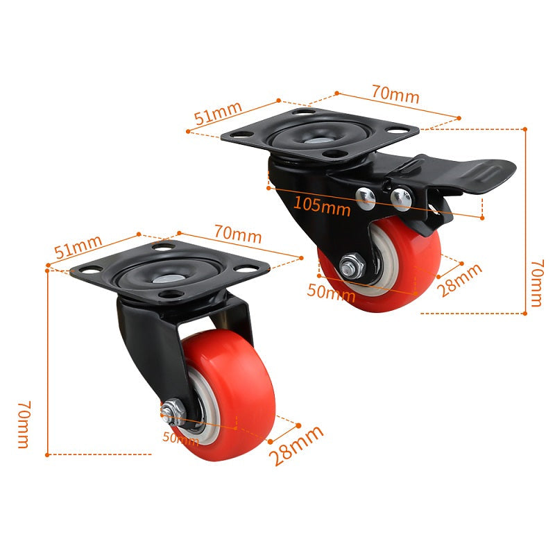 Caster Wheels Trolley Wheels Kit