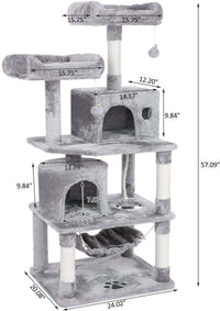 Thumbnail for Cat Tree House with Scratching Posts Hammock - The Shopsite