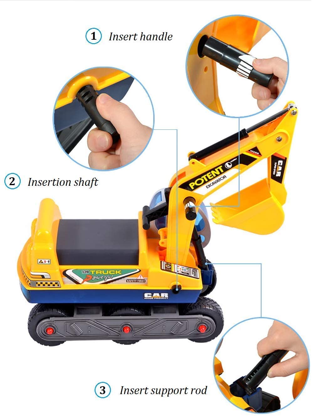 Kids Ride On Digger Excavator - The Shopsite