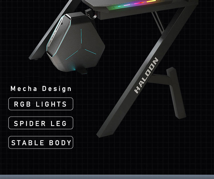 Gaming Desk Office Desk Table 120CM RGB