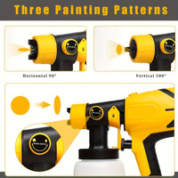Thumbnail for Cordless High Pressure Spray Gun Paint Sprayer Fits Dewalt 18V Battery