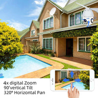 Thumbnail for 1080P PTZ WiFi Security Camera Includes 32GB Micro SD Card