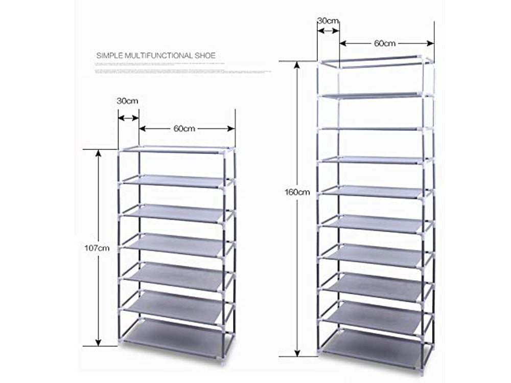 Shoe Rack Woven Fabric Shoe Rack With Dustproof Cover - The Shopsite