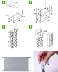 Thumbnail for Shoe Rack Woven Fabric Shoe Rack With Dustproof Cover - The Shopsite