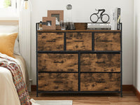 Thumbnail for Chest of Drawers Tall boy 7 Drawer Rustic Brown Tallboy