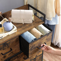 Thumbnail for Chest of Drawers Tall boy 7 Drawer Rustic Brown Tallboy