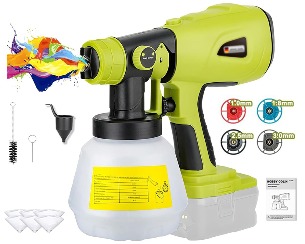 Cordless Spray Gun Paint Sprayer For Ryobi Battery