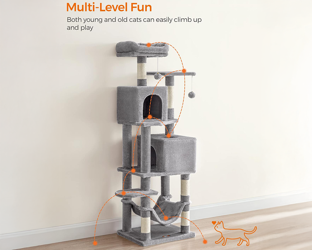 Cat Tree House with Scratching Posts