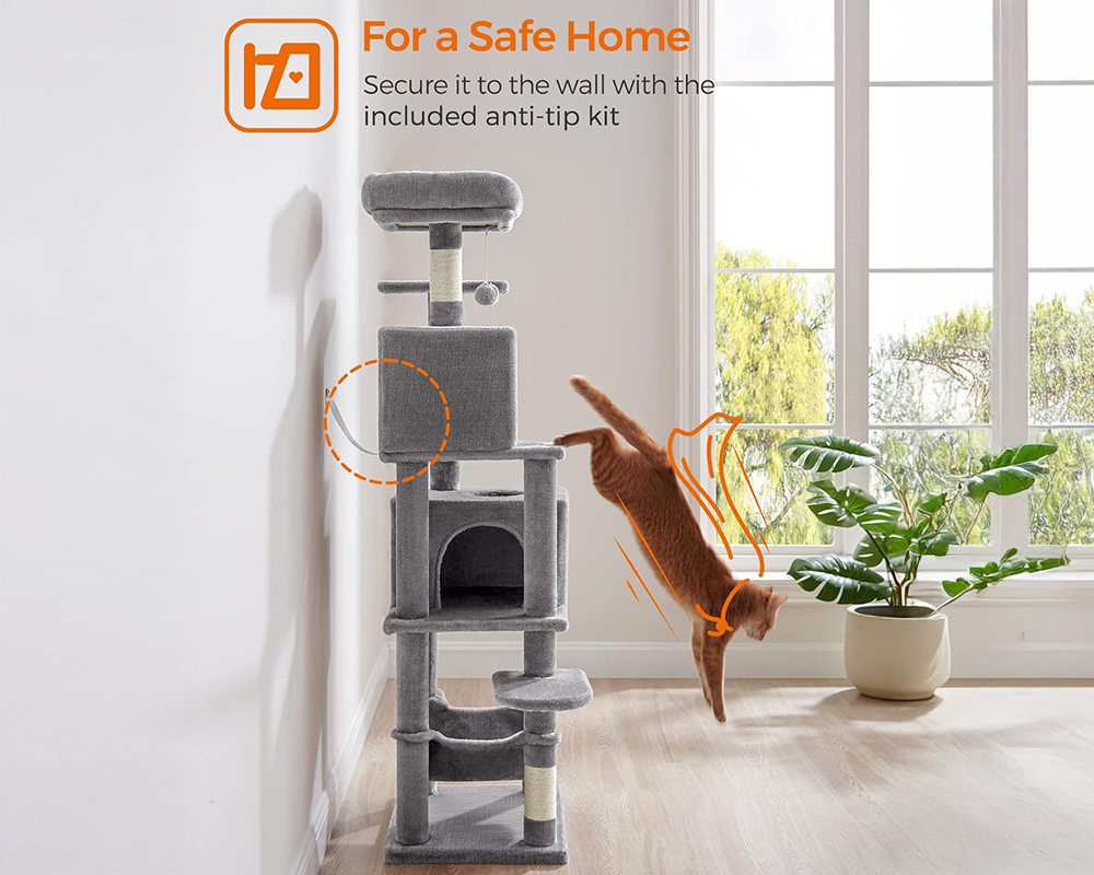 Cat Tree House with Scratching Posts