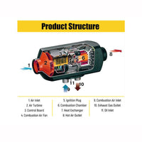 Thumbnail for 12V 2KW Diesel Air Heater