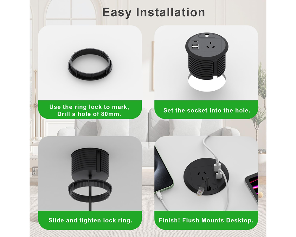Desk Power Grommet