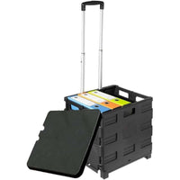 Thumbnail for Foldable Trolley Foldable Shopping Trolley Cart Portable Collapsible Folding Wheel Grocery Trolley Crate
