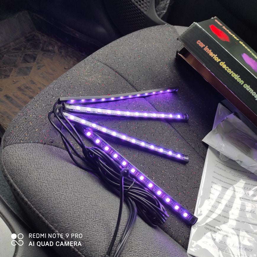 Car LED Lights RGB Voice Remote