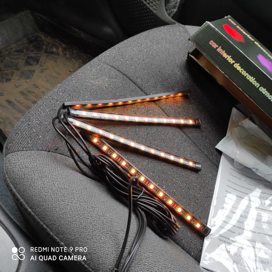Car LED Lights RGB Voice Remote