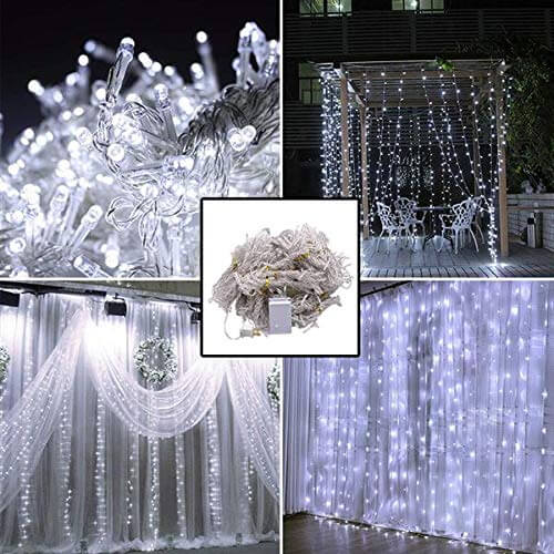 Curtain Lights 3*6m White - The Shopsite