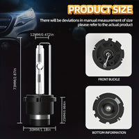 Thumbnail for D2S Xenon HID Headlight Bulbs 6000k Pair D2R D2C