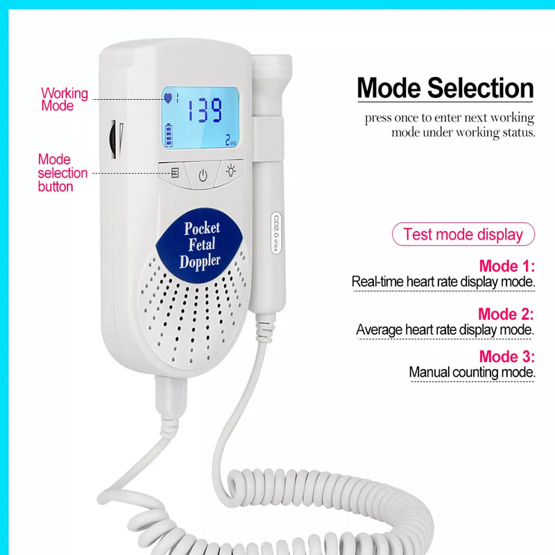Fetal Doppler Portable Heartbeat Detector
