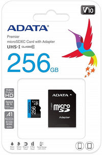 Thumbnail for ADATA Premier microSDXC UHS-I A1 V10 Card 256GB