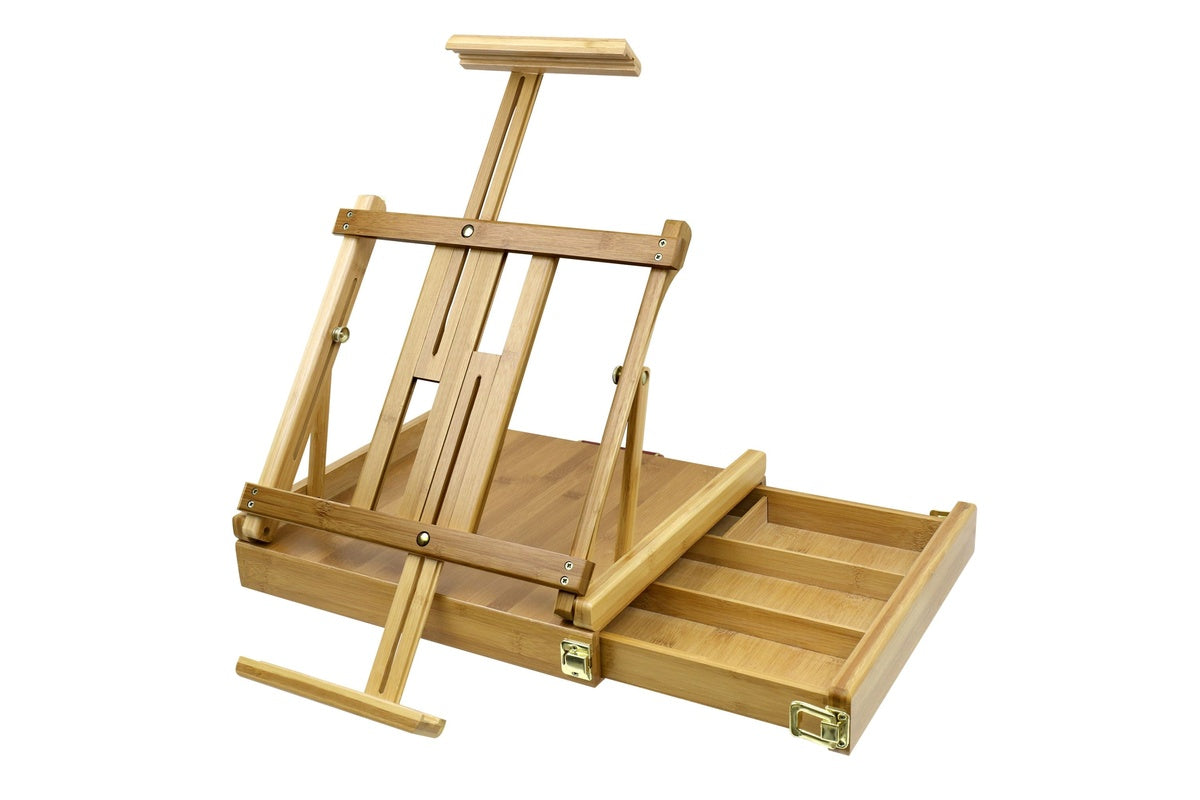 Sketch box easel with storage drawer