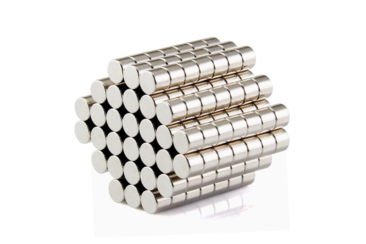 Neodymium magnets 10mm x 10mm showing thickness