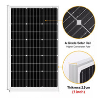 Thumbnail for 150W solar panel showing voltage and current specifications