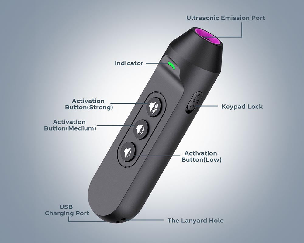 Compact dog bark control device
