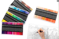 Thumbnail for 120 Piece Dual Tip Watercolour Marker Pen Set