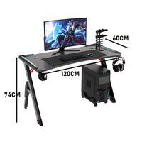 Thumbnail for Gaming desk with headphone hook attached
