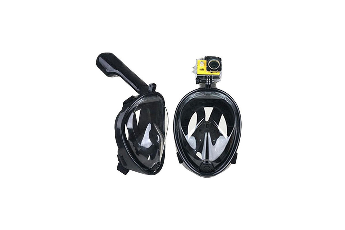 Snorkel mask wide 180 degree lens