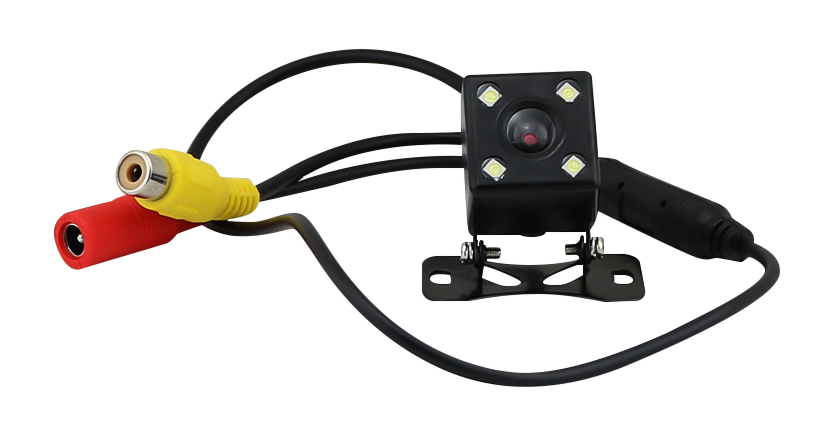 Close-up of camera lens with 170 degree viewing angle