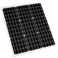 Thumbnail for 50W solar panel with label and specifications