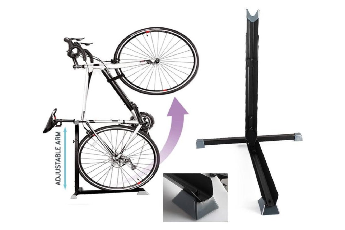 Adjustable height mechanism on bike stand
