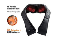 Thumbnail for Compact neck massager in black with carrying pouch