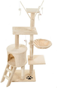 Thumbnail for Cat Tree With Scratching Posts Perches, Basket Lounger And Ladder - The Shopsite