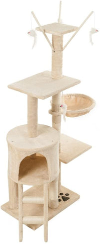 Thumbnail for Cat Tree With Scratching Posts Perches, Basket Lounger And Ladder - The Shopsite