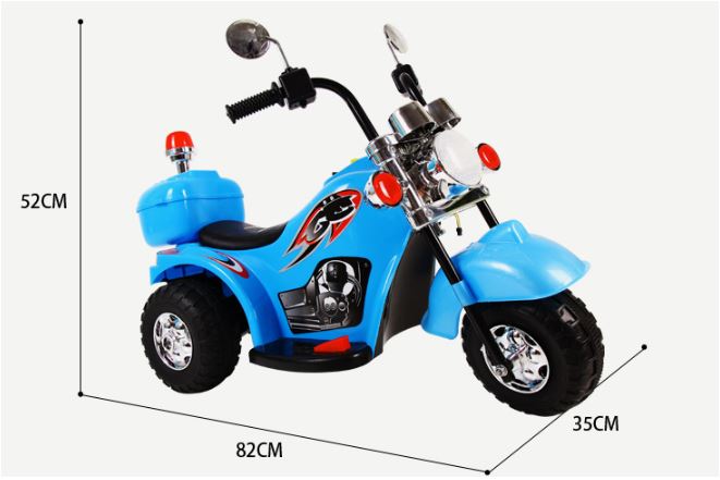 Kids ride on bike assembled in black colour