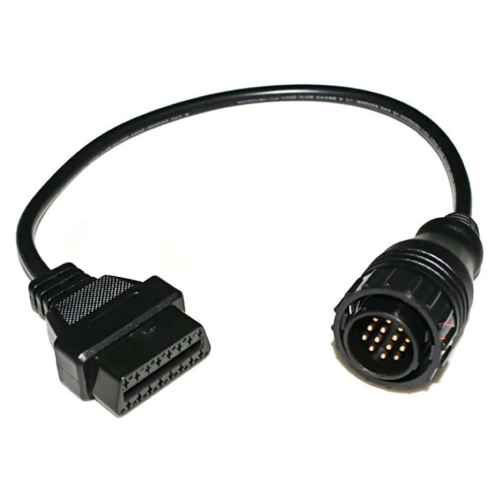 Black plastic connectors on diagnostic cable