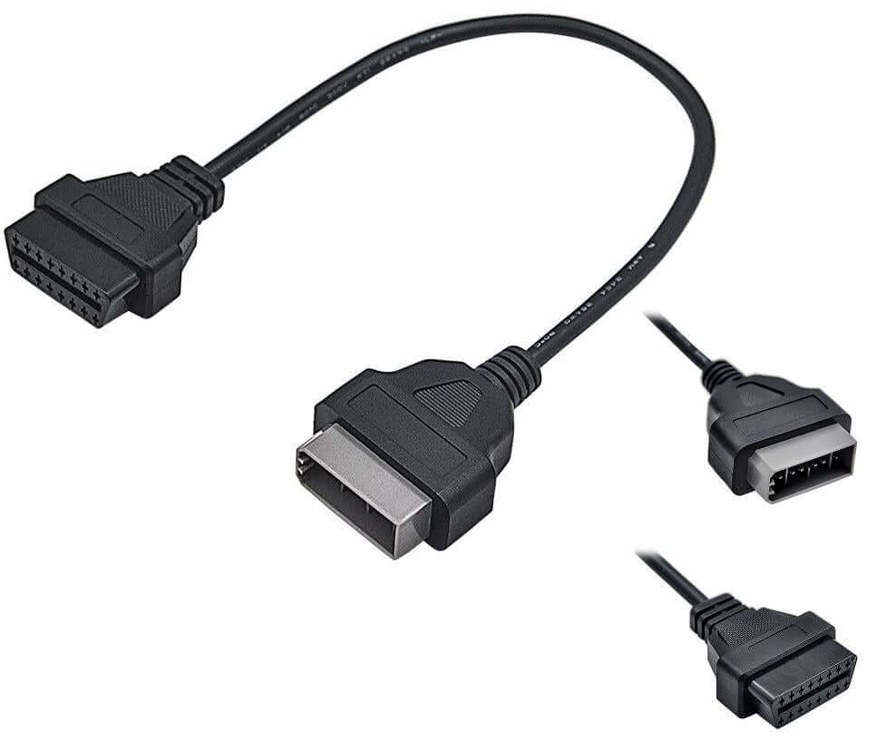 OBD2 adapter used with vehicle scan tool