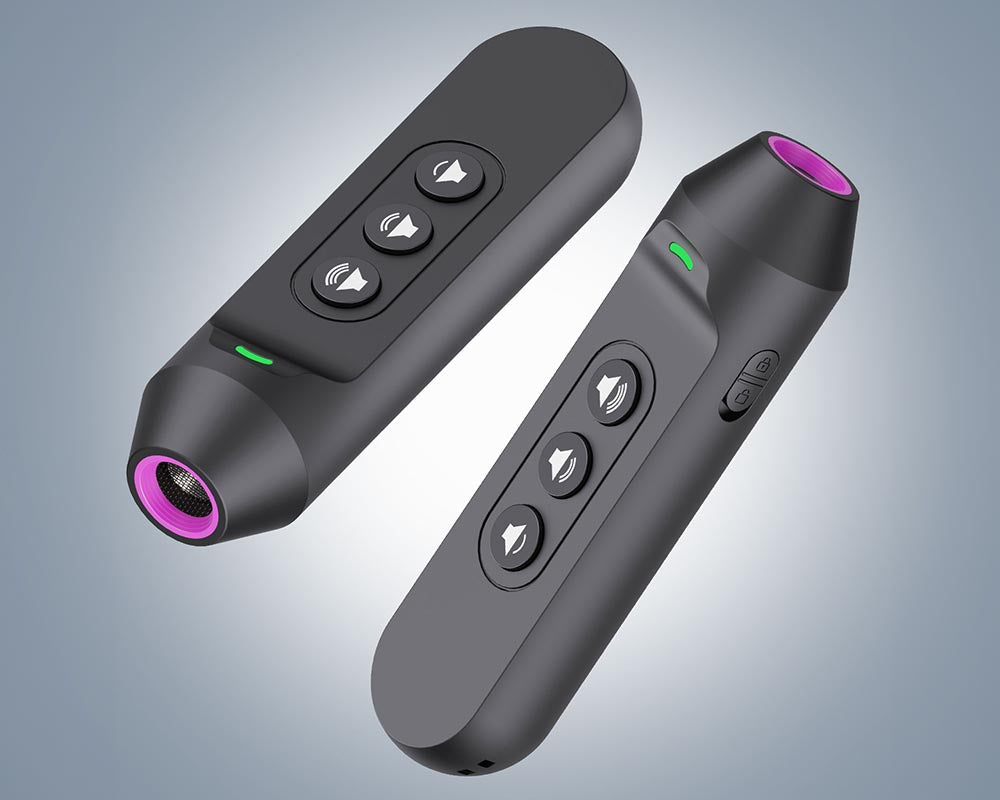 Compact dog bark control device