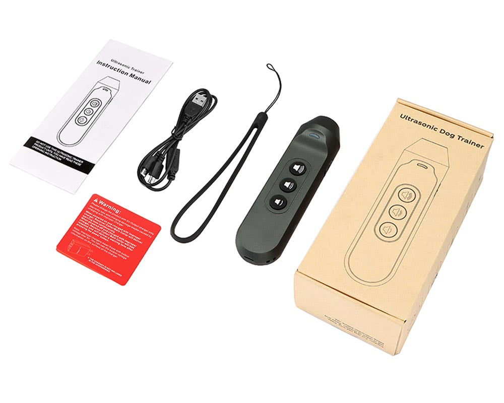Compact dog bark control device