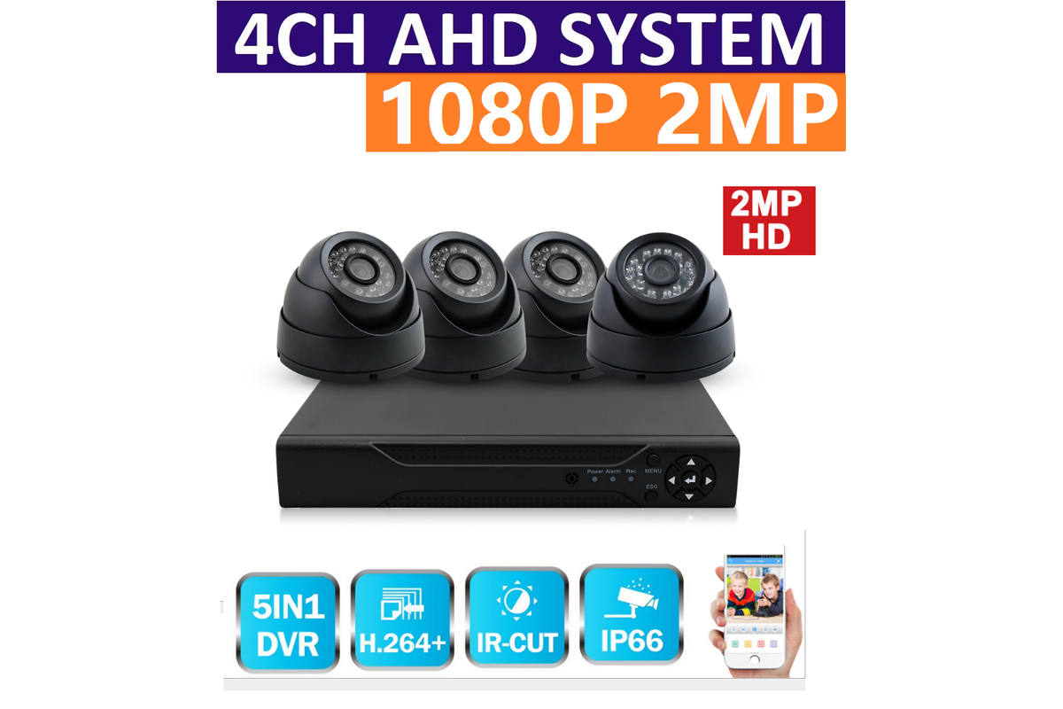 Security Camera System 2MP 4 Camera