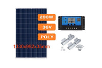 Thumbnail for Side profile of 200W solar panel kit