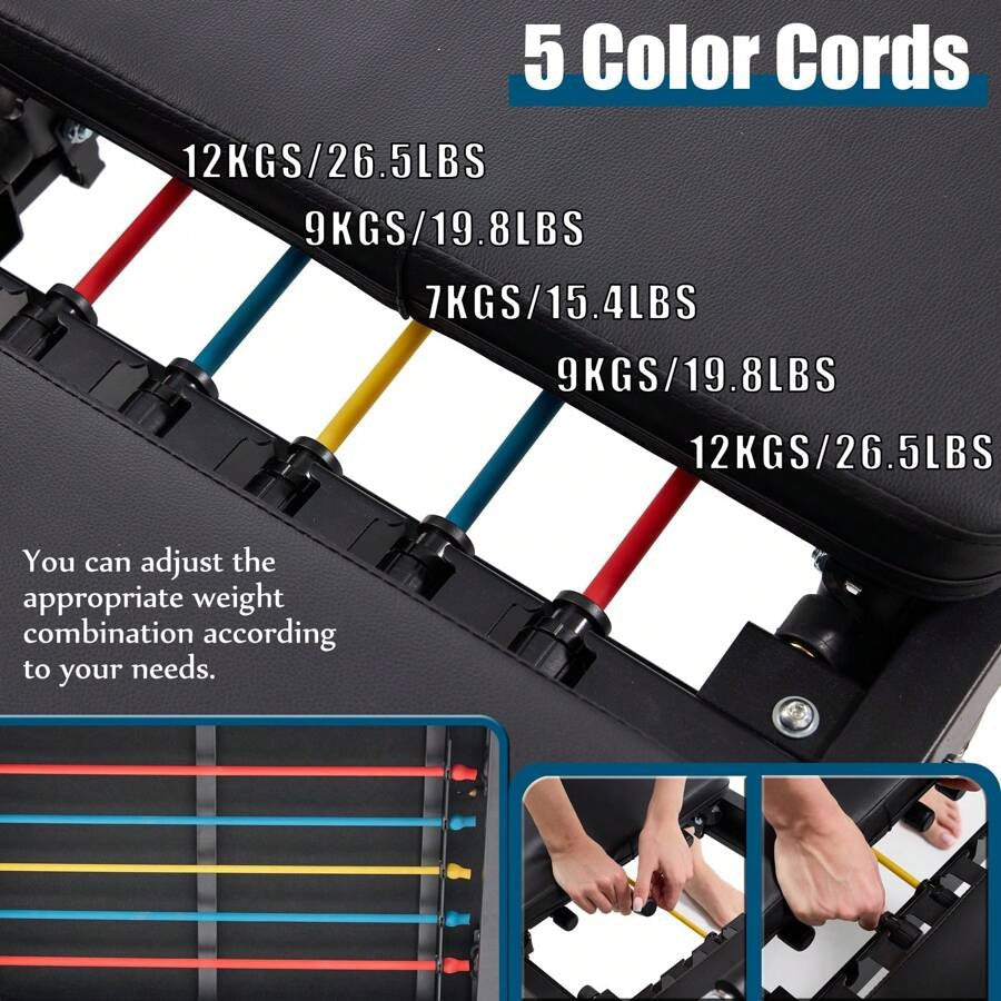 Multi-Purpose Foldable Pilates Reformer Machine
