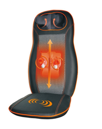 Thumbnail for Side view of car seat massager cushion with fabric detail